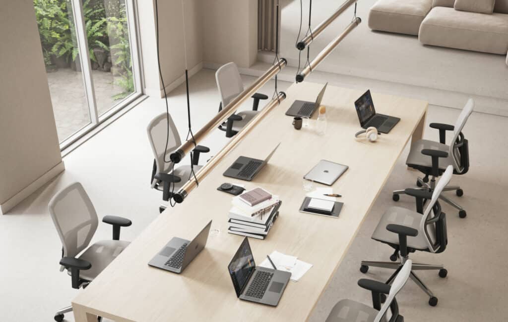 Pack équipe mobilier professionnel - poste de travail clé en main collaboratif personnalisé